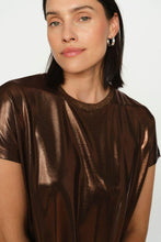 Mos Mosh Nivola O Neck Metallic Tee - Bracken