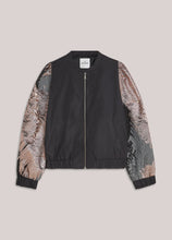 Summum Woman Bomber Jacket - Leaves Jacquard