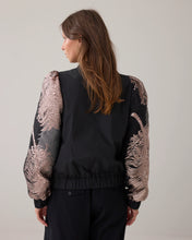 Summum Woman Bomber Jacket - Leaves Jacquard