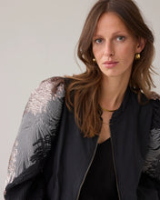 Summum Woman Bomber Jacket - Leaves Jacquard