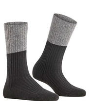 FALKE Cosy Wool Special Edition Women Boot Socks - Black/Silver Sparkle