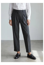 Summum Woman Pinstripe Trousers - Anthracite