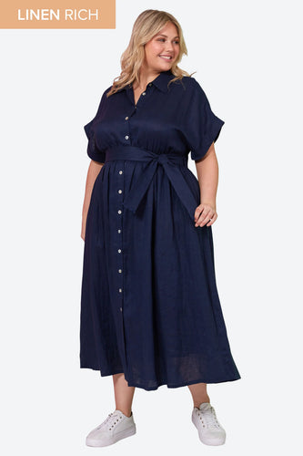 Eb&Ive La Vie Shirt Dress - Sapphire