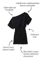 Never Fully Dressed Plisse Mini Tilly Dress -  Black