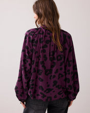 Summum Woman Bowtie Top with Print - Wineberry
