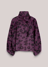Summum Woman Bowtie Top with Print - Wineberry