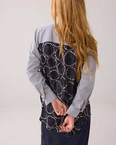 Summum Woman All Over Print Blouse - Midnight Blue