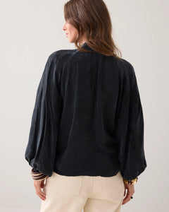 Summum Woman Cupro Top - Black