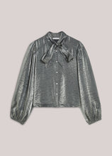 Summum Woman Metallic Shine Blouse - Mid Grey