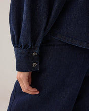 Summum Woman Cotton Bow Tie Blouse - Lurex Denim