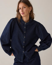 Summum Woman Cotton Bow Tie Blouse - Lurex Denim
