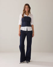 Summum Woman Corset with Rhinestones - Night Blue Denim