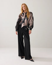 Summum Woman Long Sleeve Top - Leaves Jacquard
