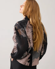 Summum Woman Long Sleeve Top - Leaves Jacquard