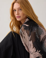 Summum Woman Long Sleeve Top - Leaves Jacquard