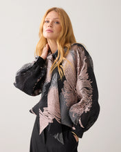 Summum Woman Long Sleeve Top - Leaves Jacquard