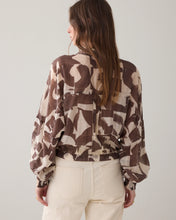 Summum Woman Boxy Graphic Print Blouse - Brown