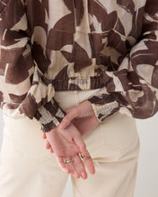 Summum Woman Boxy Graphic Print Blouse - Brown