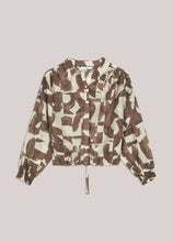 Summum Woman Boxy Graphic Print Blouse - Brown