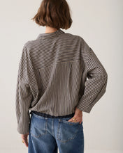 Summum Woman Boxy Two Tone Stripe Blouse - Midnight Blue