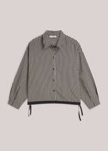Summum Woman Boxy Two Tone Stripe Blouse - Midnight Blue