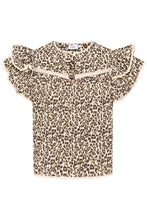 Saint Tropez Kirby Blouse - Creme Leopard Strokes