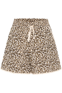 Saint Tropez Kirby Shorts - Creme Leopard Strokes