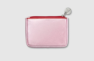 Mabel Sheppard Metallic Heart Purse - Pink/Red