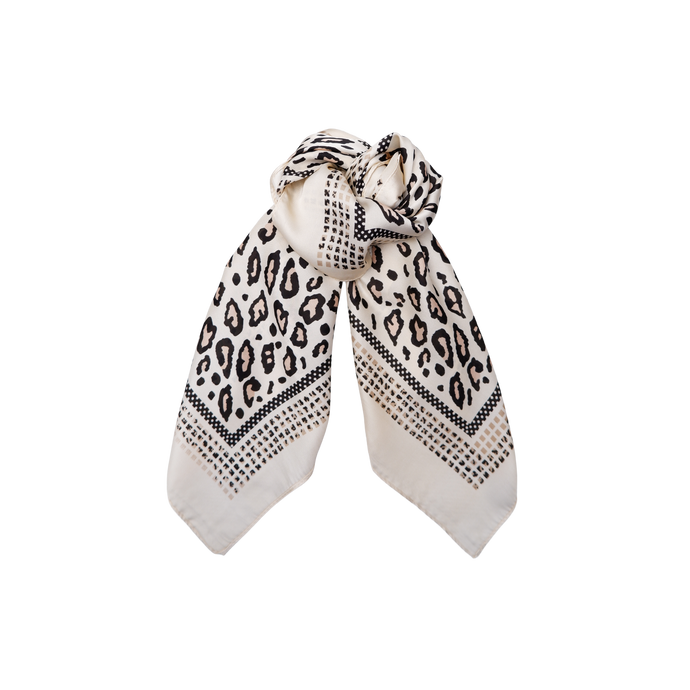 Black Colour Leonora Mini Scarf - Light Leo