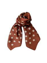 Black Colour Glace Mini Scarf - Mocca