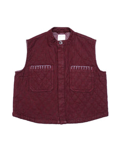 Seventy + Mochi Quilted Pablo Vest - Mulberry