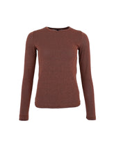 Black Colour Faye Lurex Blouse - Chocolate