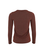Black Colour Faye Lurex Blouse - Chocolate