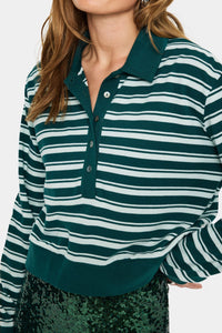 Saint Tropez Marjorie T-shirt - June Bug Stripe