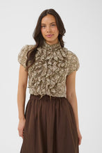 Saint Tropez Lilja Crinkle Shirt - Dove Earth Flower Paper