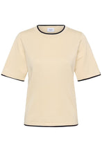Saint Tropez Mila Contrast Stripe Pullover - Birch Night Sky