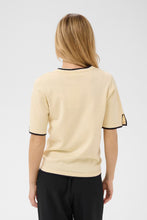 Saint Tropez Mila Contrast Stripe Pullover - Birch Night Sky