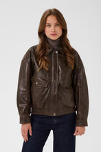 Saint Tropez Tulia Leather Jacket - Chocolate Brown