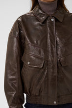 Saint Tropez Tulia Leather Jacket - Chocolate Brown