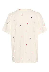 Saint Tropez Johanna T-Shirt - Ice Multi Heart