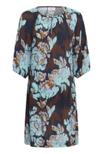 Saint Tropez Malika Short Dress - Night Sky Shaded Flower