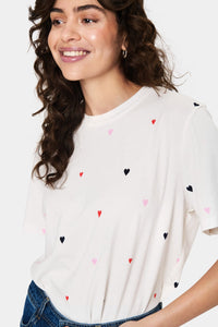 Saint Tropez Johanna T-Shirt - Ice Multi Heart