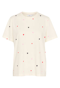 Saint Tropez Johanna T-Shirt - Ice Multi Heart