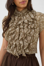 Saint Tropez Lilja Crinkle Shirt - Dove Earth Flower Paper