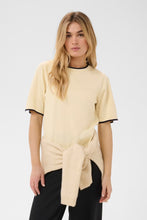 Saint Tropez Mila Contrast Stripe Pullover - Birch Night Sky