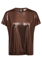 Mos Mosh Nivola O Neck Metallic Tee - Bracken