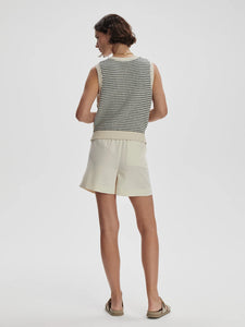 Varley Knowles Textured Knit Vest - Birch Multi Stitch