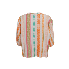 Black Colour Kos Shirt - Orange Multi