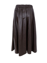Black Colour Juliet Vegan Skirt - Coffee