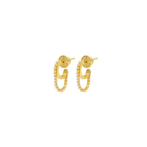 Talis Chains Chain Link Huggies Short - Gold